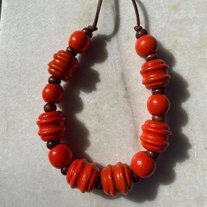 orange bead necklace